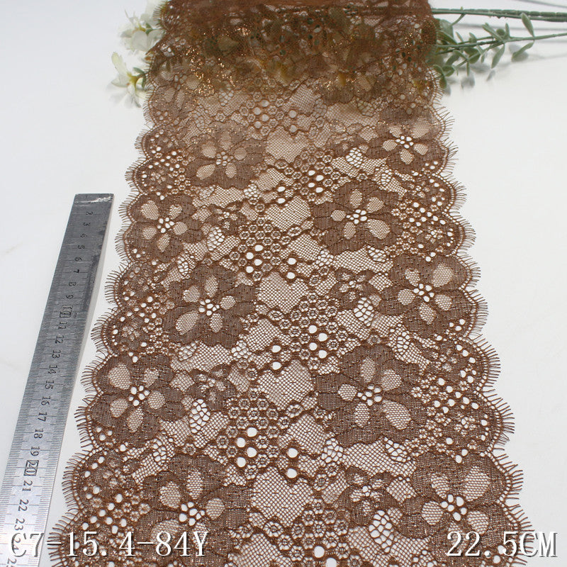 freedombeauty|Green Double-Sided Wavy Fresh No-Elastic Eyelash Lace Hanfu Curtain 22cm Lace Trim Accessories