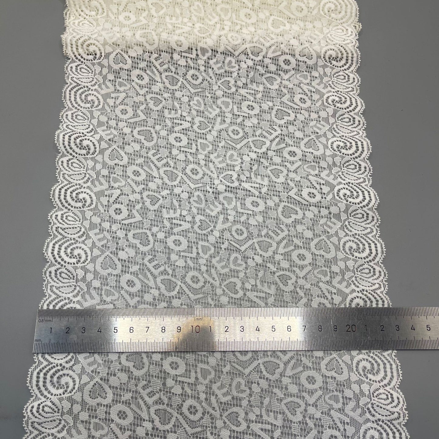 freedombeauty|23CM Elastic Lace Trim White Wedding Dress Hollow Lace Nylon