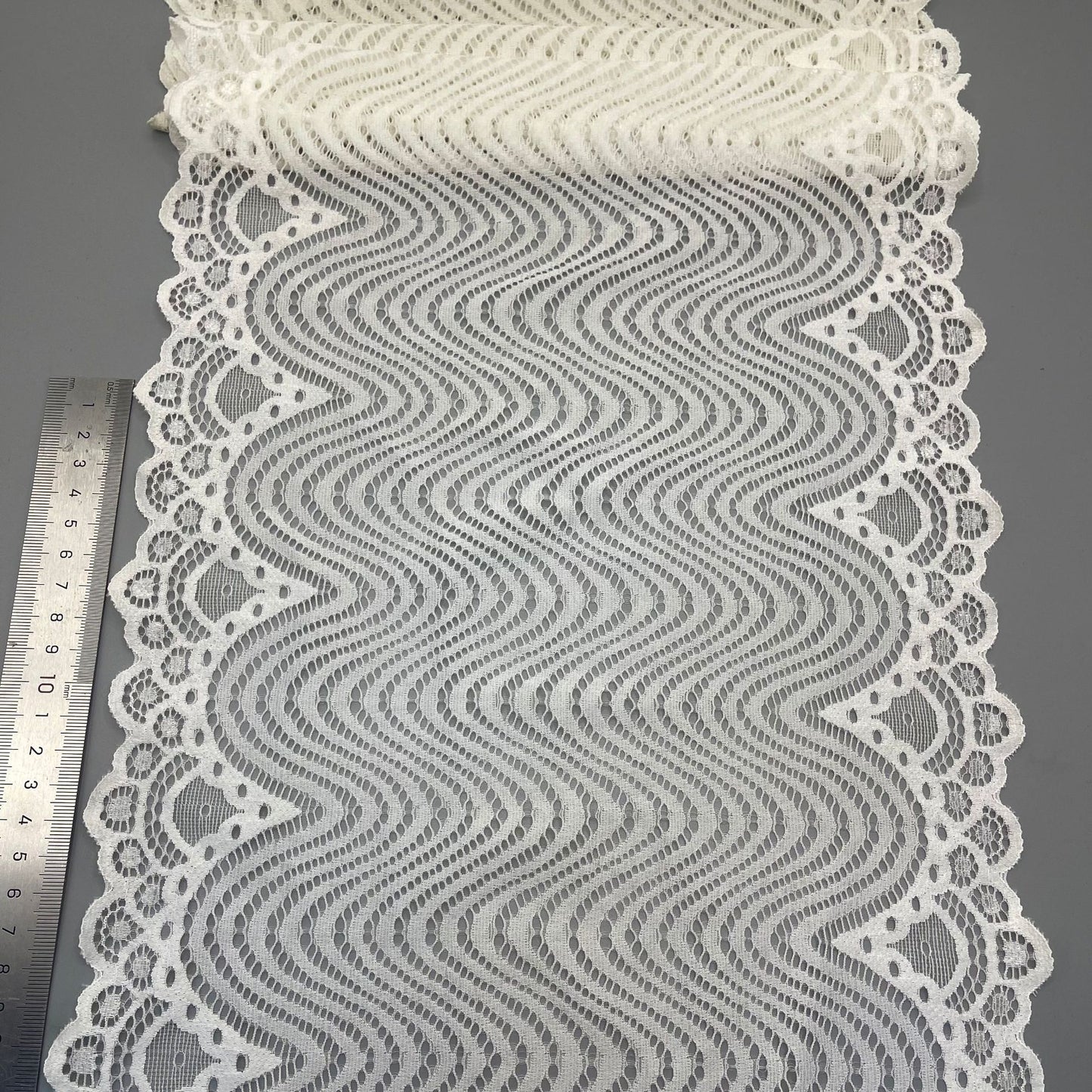 freedombeauty|27CM Lingerie Hollow White Elastic Lace Trim Nylon Wedding Dress Accessories Decorative Lace DIY