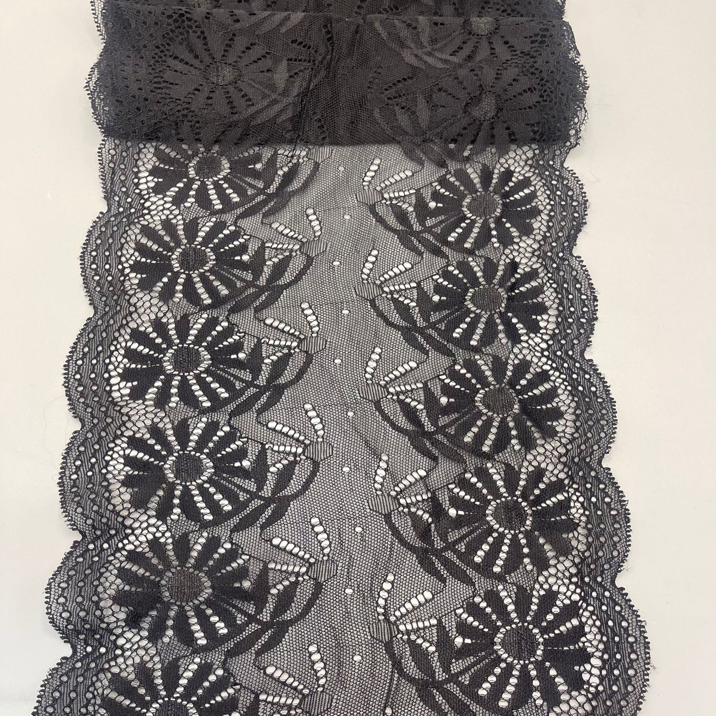 freedombeauty|23CM High Quality Elastic Lace Trim Accessories Direct Sale Suitable for Wedding Dress Making