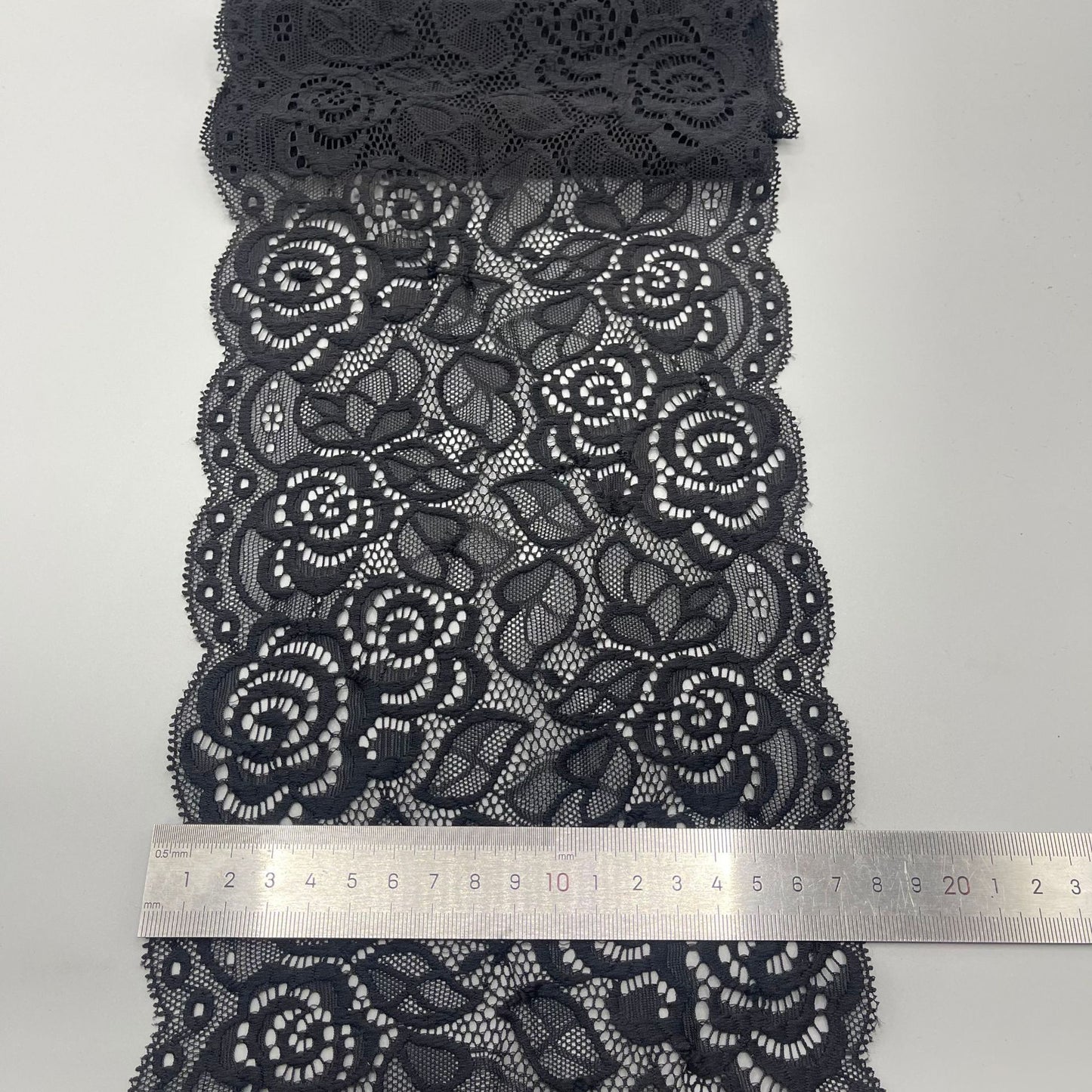 freedombeauty|17cm Stretch Nylon Lace Trim Handmade Wedding Dress Decoration White Hollow Lace High-end Lace