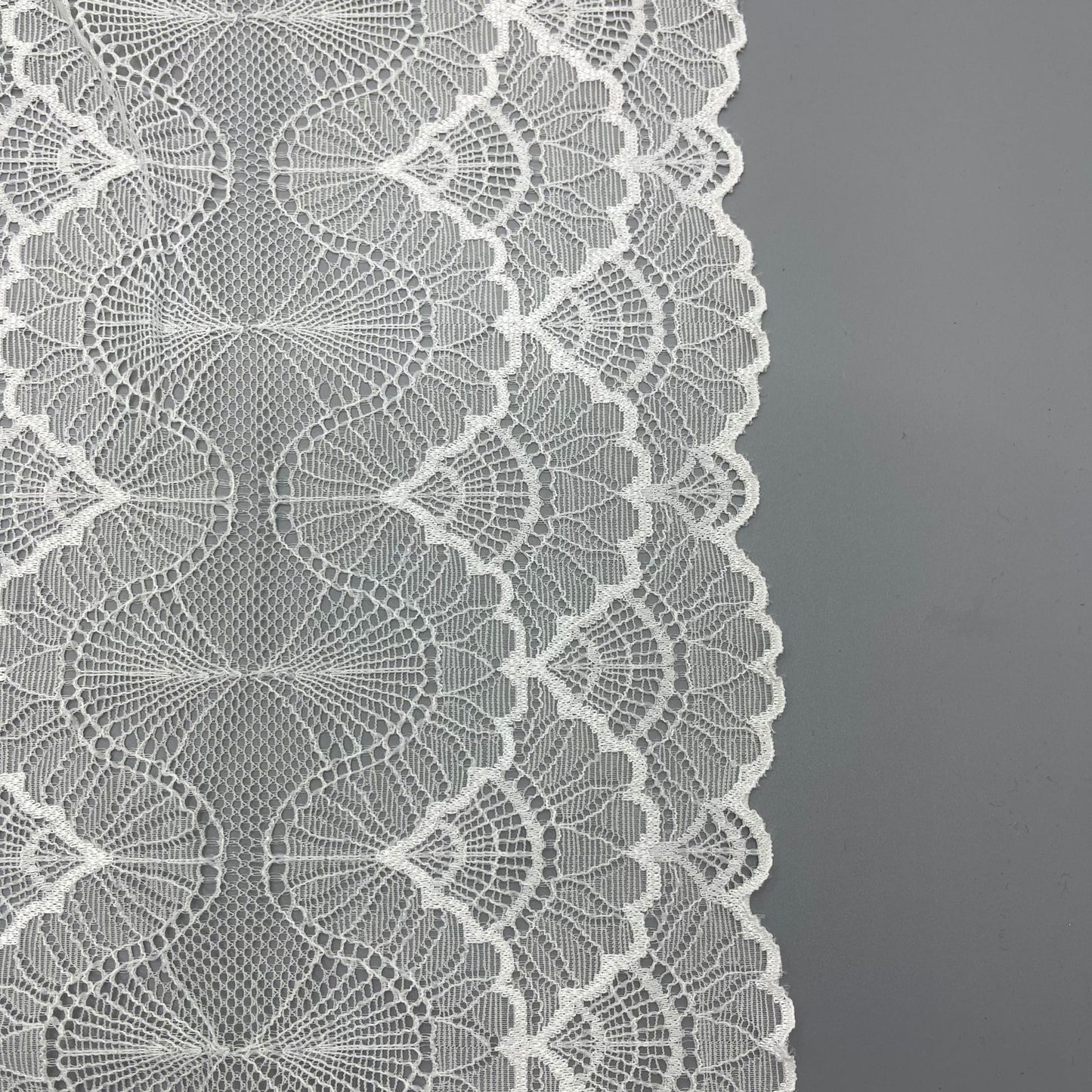 freedombeauty|24CM White Elastic Hollow Lace Trim Wedding Dress Nylon Accessories Handmade Decoration