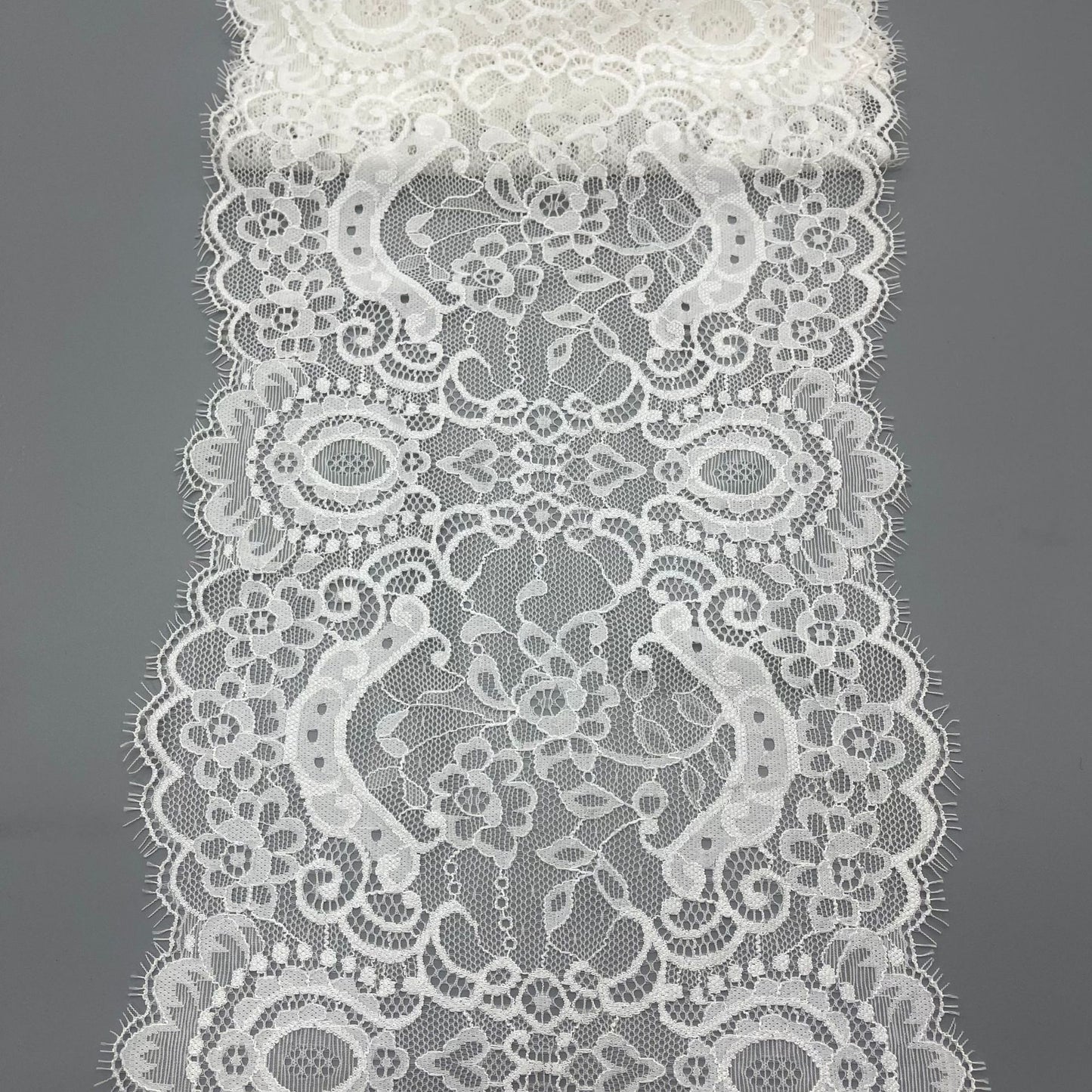 freedombeauty|20CM Elastic Eyelash French Nylon Lace Trim Elastic Lace Trim Wedding Dress, Underwear, Gloves, Socks