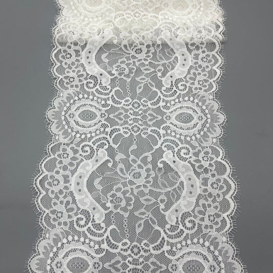 freedombeauty|20CM Elastic Eyelash French Nylon Lace Trim Elastic Lace Trim Wedding Dress, Underwear, Gloves, Socks