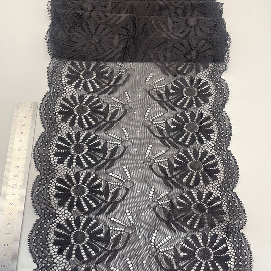 freedombeauty|23CM High Quality Elastic Lace Trim Accessories Direct Sale Suitable for Wedding Dress Making