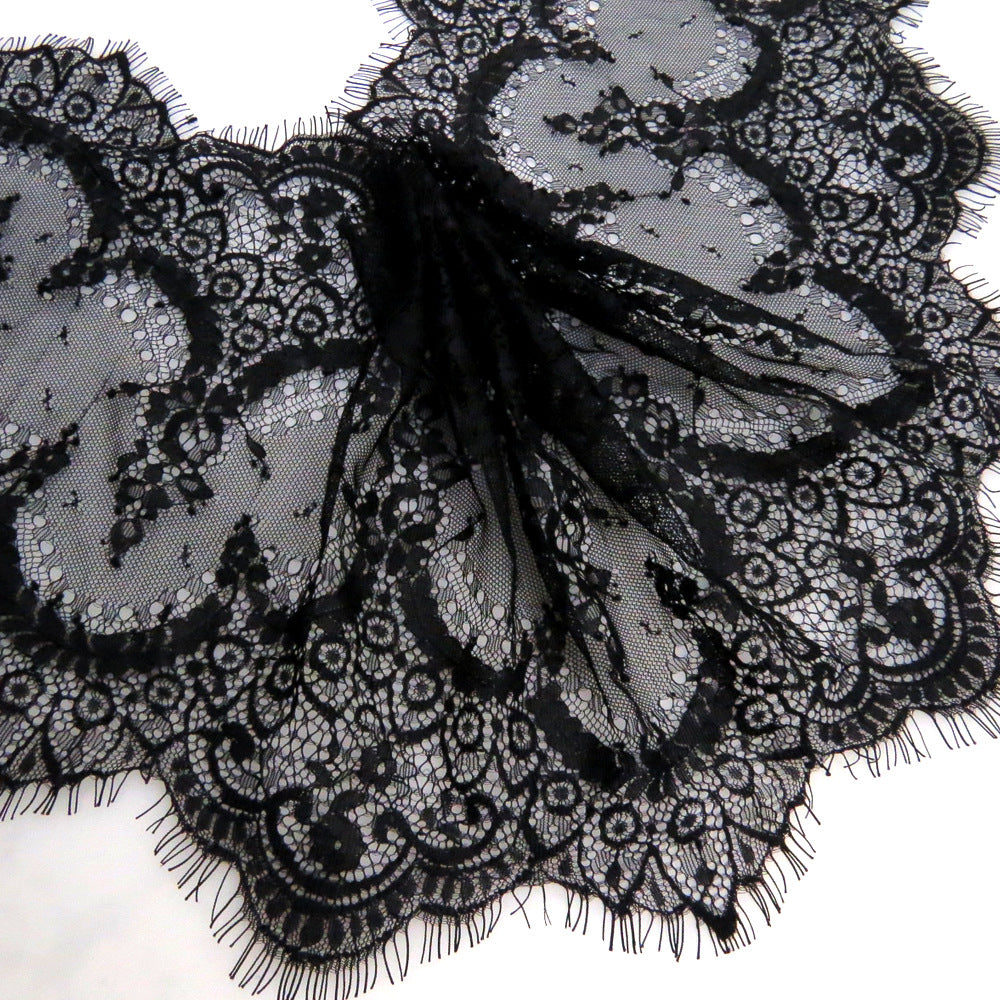 FREEDOMBEAUTY | Eyelash lace wholesale 24.5cm wave hollow lace, clothing accessories lace wholesale