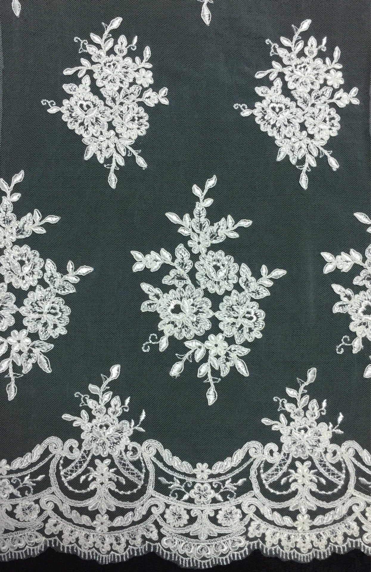 Freedombeauty | Direct Selling Car Bone Lace Veil Skirt Lace Accessories Three-Dimensional Bone Lace Fabric Wedding Dress Fabric