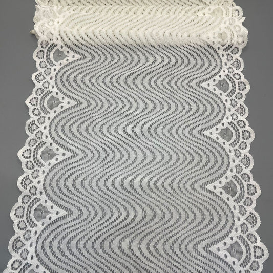 freedombeauty|27CM Lingerie Hollow White Elastic Lace Trim Nylon Wedding Dress Accessories Decorative Lace DIY