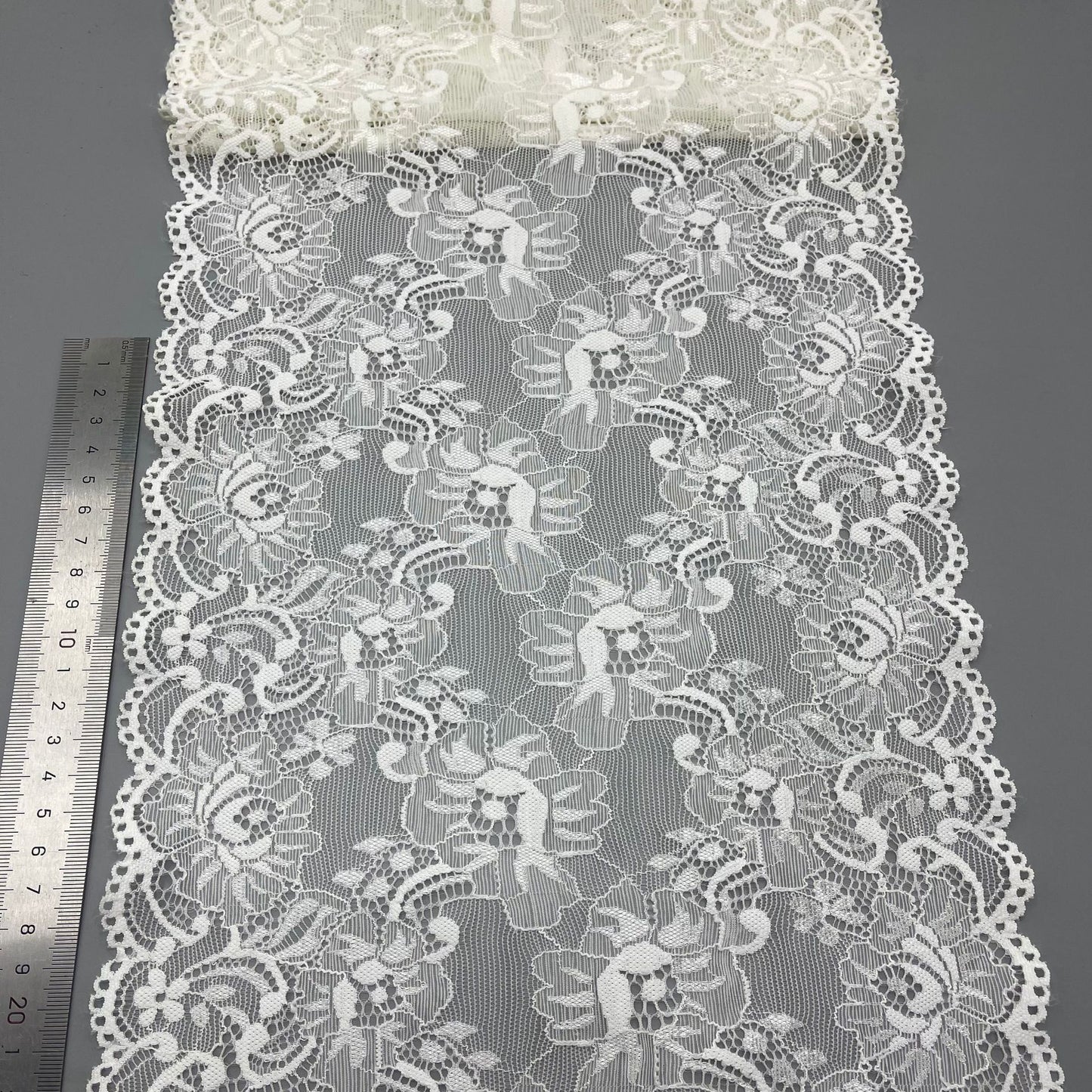 freedombeauty|24CM Lace Elastic Pressed Gauze Trim Nylon Silk Lingerie Neckline, Hem Trim Decoration