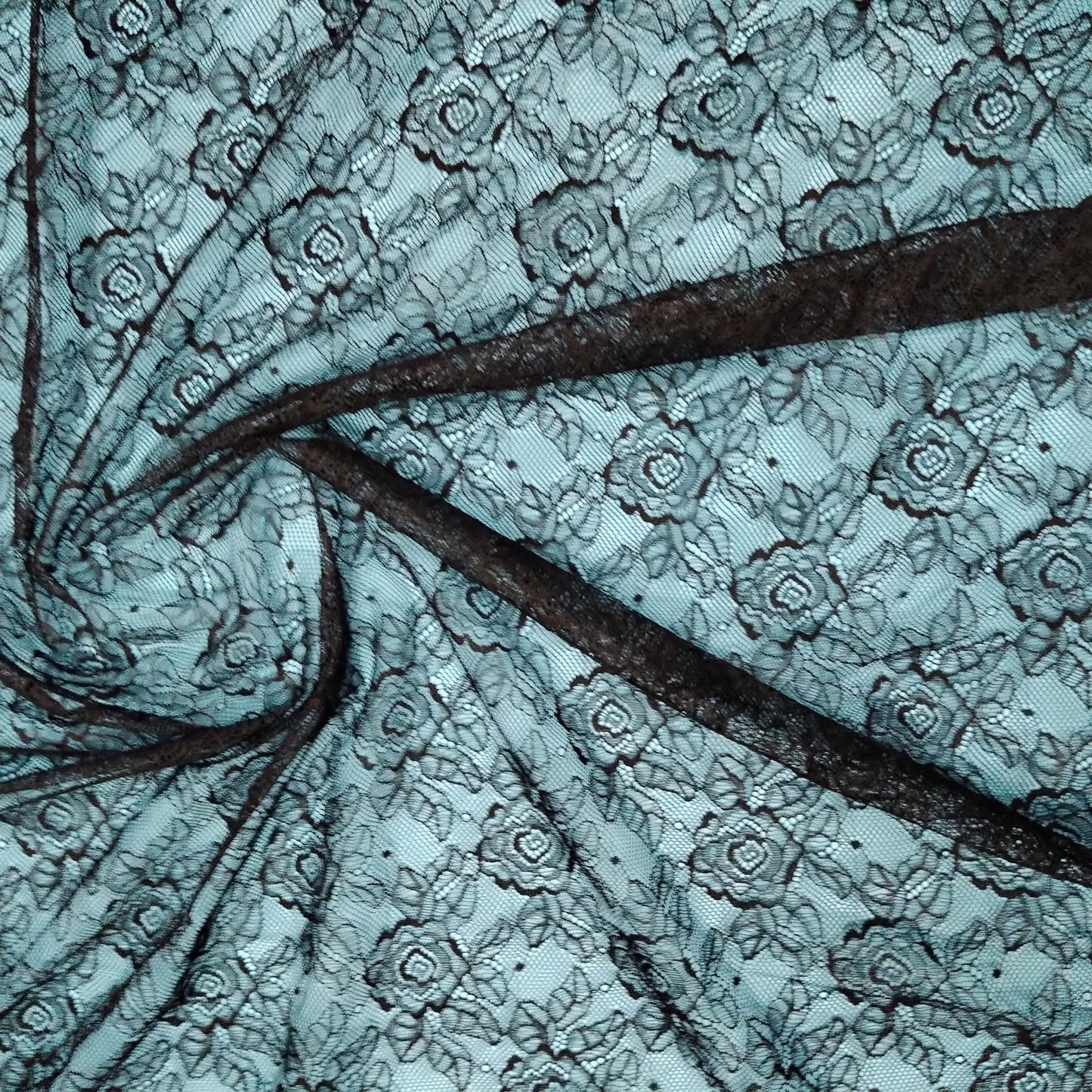 freedombeauty|Hot-Selling Nylon Lace Fabric Elegant Soft Small Rose Dot Lace Close-Fitting Fabric Cuff Hollow Thin Style