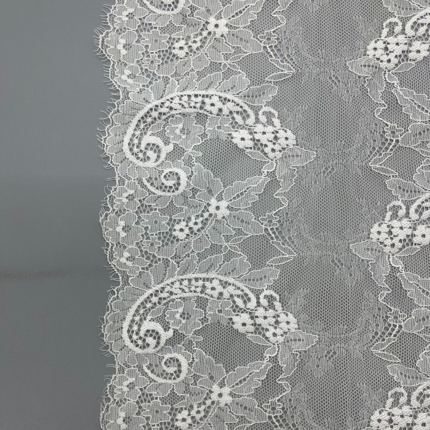 freedombeauty|24CM Elastic Eyelash French Elastic Lace Trim Nylon Lace Trim Lingerie Skirt Hem, Accessories Decoration Parts