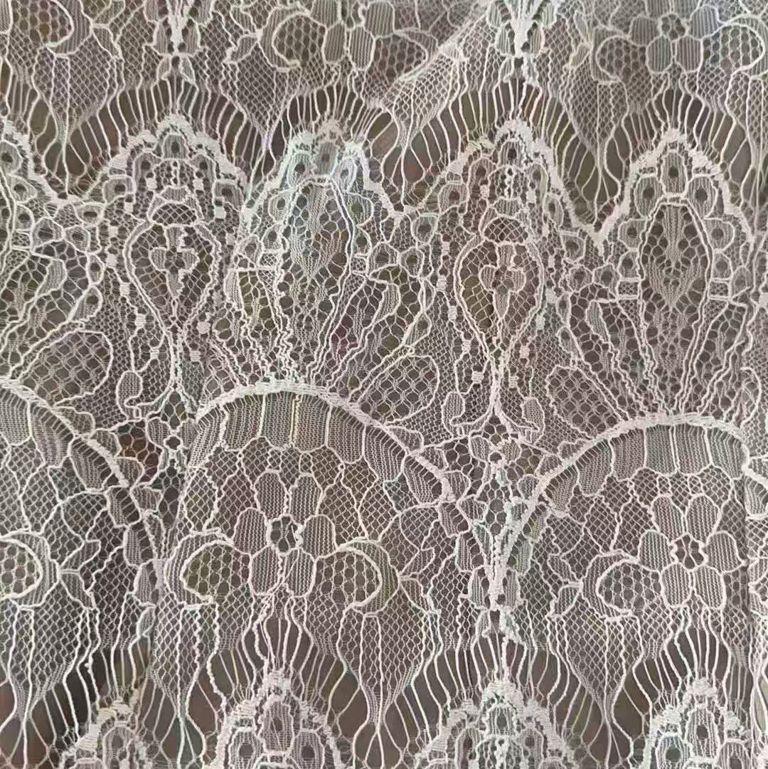 freedombeauty | Direct Sale In Stock 2024 Spring Summer New Cotton Linen Mesh Fabric Skirt Women's Lace Trim Fabric