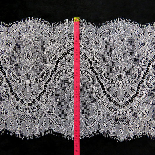 FREEDOMBEAUTY | Eyelash lace wholesale 26cm eyelash lace lace, spot black and white eyelash lace, wedding underwear accessories