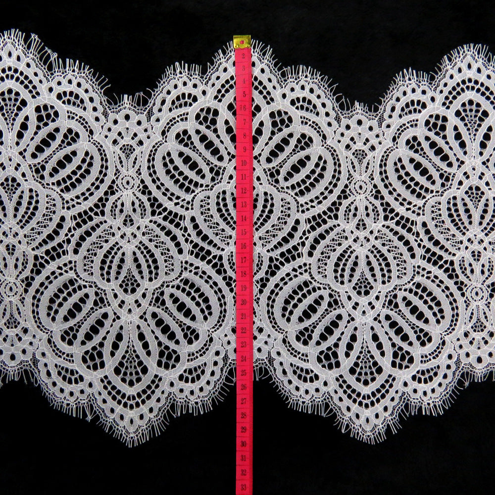 FREEDOMBEAUTY | New strand wavy edge lace 25cm non-elastic lace fabric, fashion dress lace