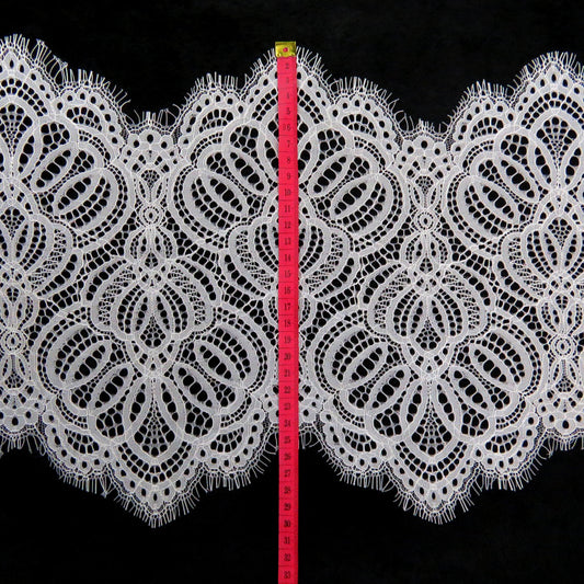 FREEDOMBEAUTY | New strand wavy edge lace 25cm non-elastic lace fabric, fashion dress lace