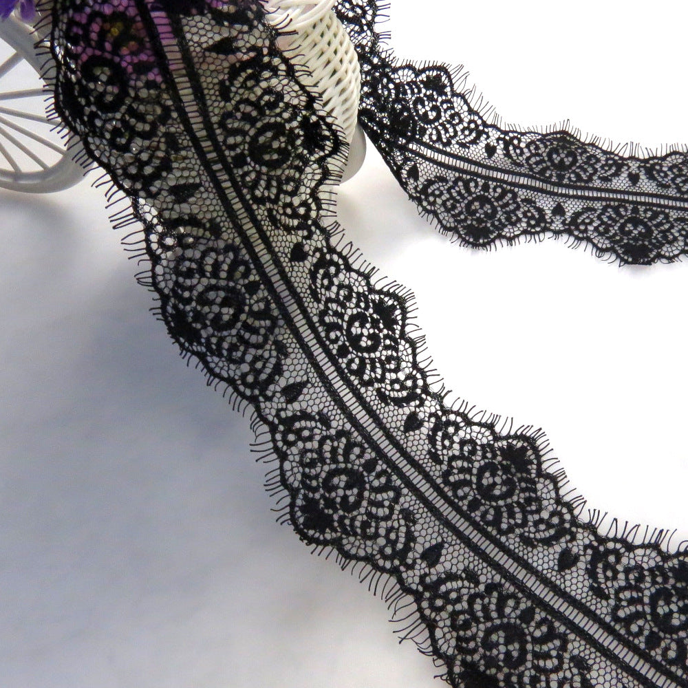 FREEDOMBEAUTY | 10cm bilateral non-elastic lace, clothing curtain accessories lace, nylon eyelash lace