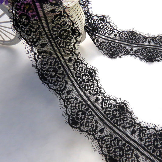 FREEDOMBEAUTY | 10cm bilateral non-elastic lace, clothing curtain accessories lace, nylon eyelash lace