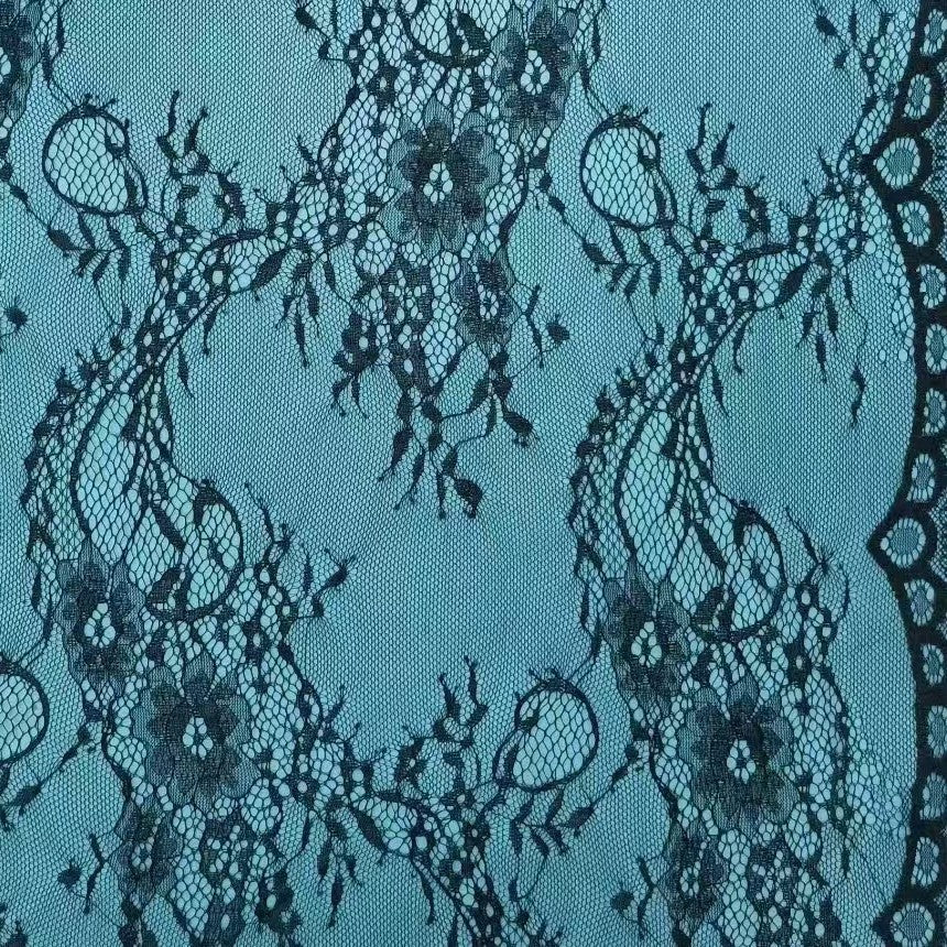 freedombeauty|New Non-Elastic Phoenix Tail Lace Fabric Nylon Hollow Out Women's Top Dress Children's Lace Fabric In Stock