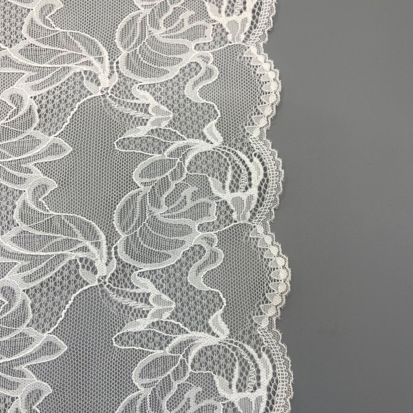 freedombeauty|23CM Handmade Wedding Dress Accessories White Elastic Lace Trim Hollow Design DIY Hollow Lace Trim