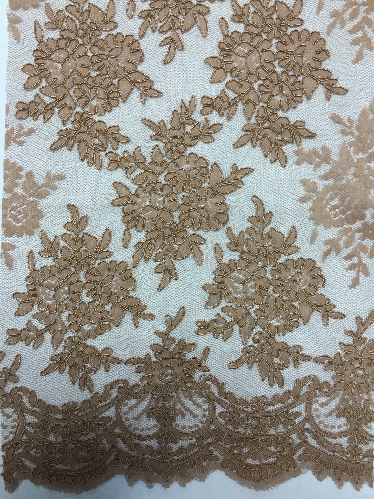 Freedombeauty | Supply Car Strand Lace Veil Skirt Lace Accessories Three-Dimensional Bone Thread Lace Fabric Wedding Dress Fabric