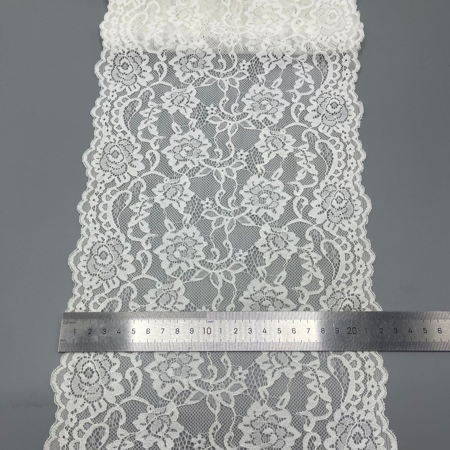 freedombeauty|22CM Lingerie Wedding Dress Lace Trim Accessories White Elastic Lace Nylon Hollow Lace DIY Design