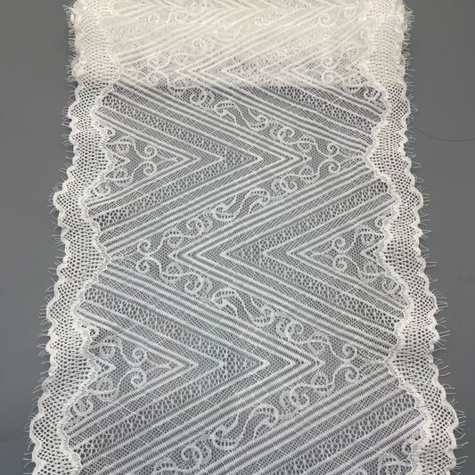 freedombeauty|22cm Elastic Eyelash French Lace Trim Clothing Wedding Dress Accessories DIY Decoration Lingerie Lace