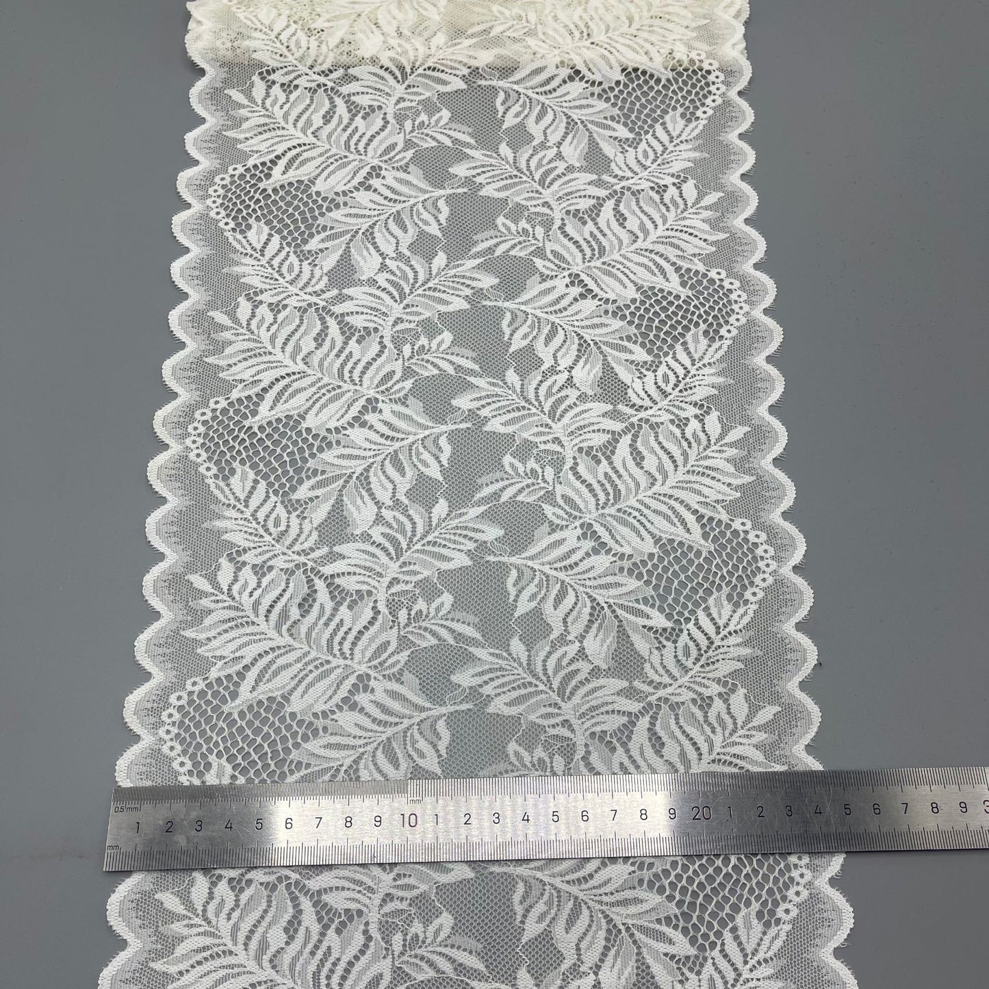 freedombeauty|24CM Underwear Hollow Lace Nylon White Elastic Lace Trim Wedding Dress Accessories Edging