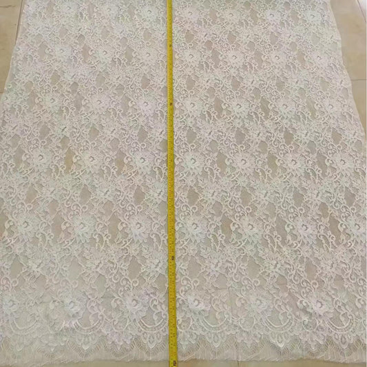 freedombeauty|Nylon Cotton Thread Large Floral High-end Lace Fabric Women's Clothing Dress Lace Accessories Full Width Wedding Dress