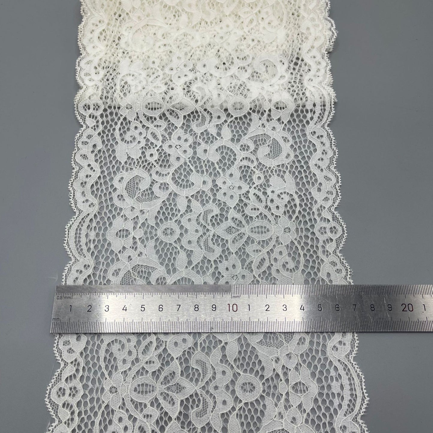 freedombeauty|17CM Nylon Wedding Dress Accessories White Elastic Hollow Lace Handmade Trim Accessories