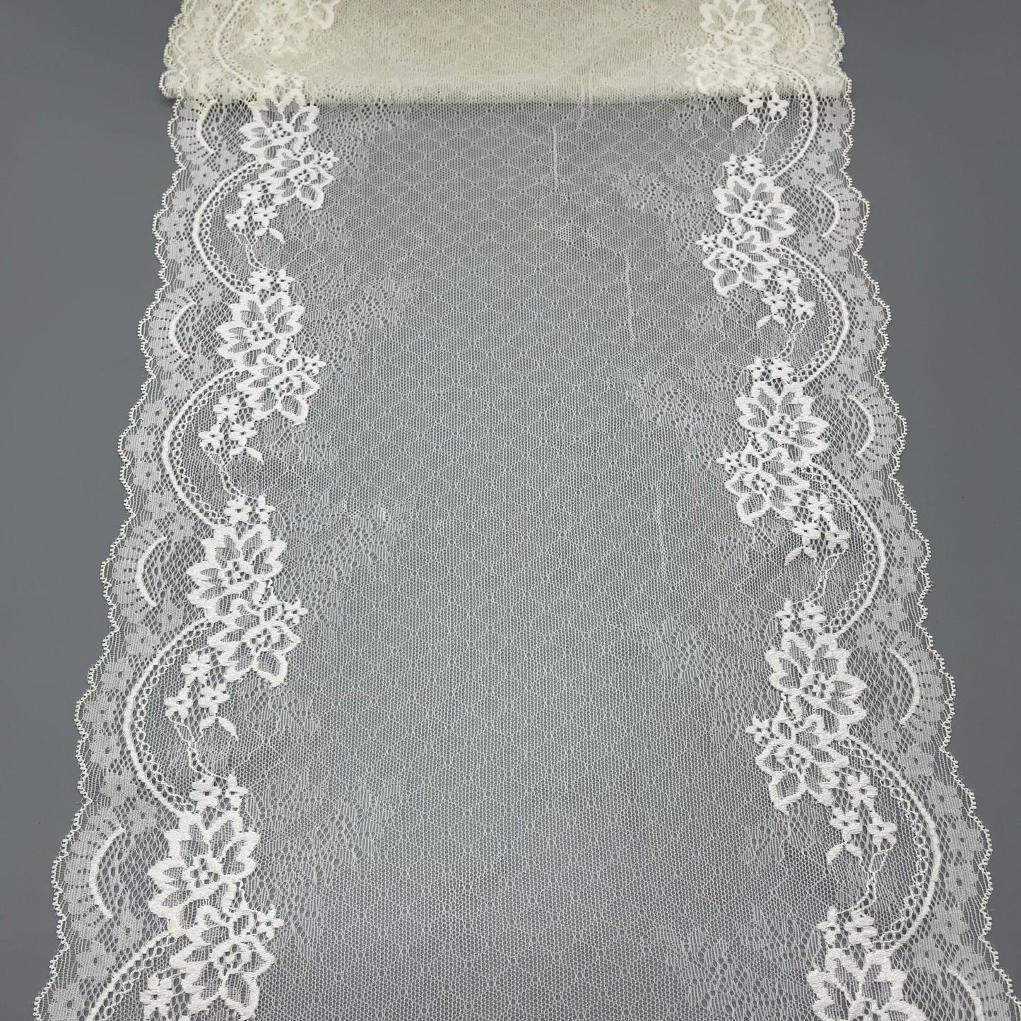 freedombeauty|30cm Elastic Lace Hollow Trim Nylon Lace Trim Accessories Handmade Wedding Dress Custom Border