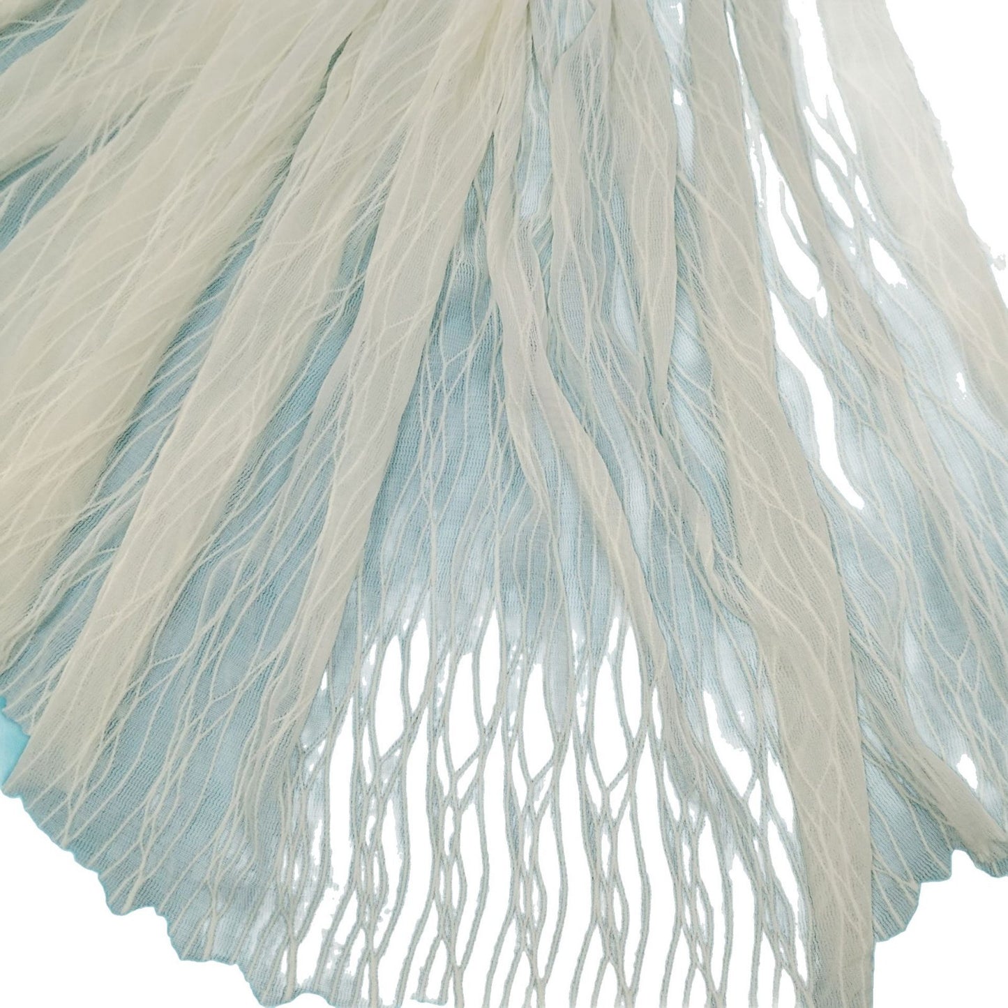 freedombeauty|Wave Line Thin Strips New Nylon Eyelash Fabric Lace T-Shirt Clothing Wedding Dress Children's Skirt Lace Full High-End Skirt