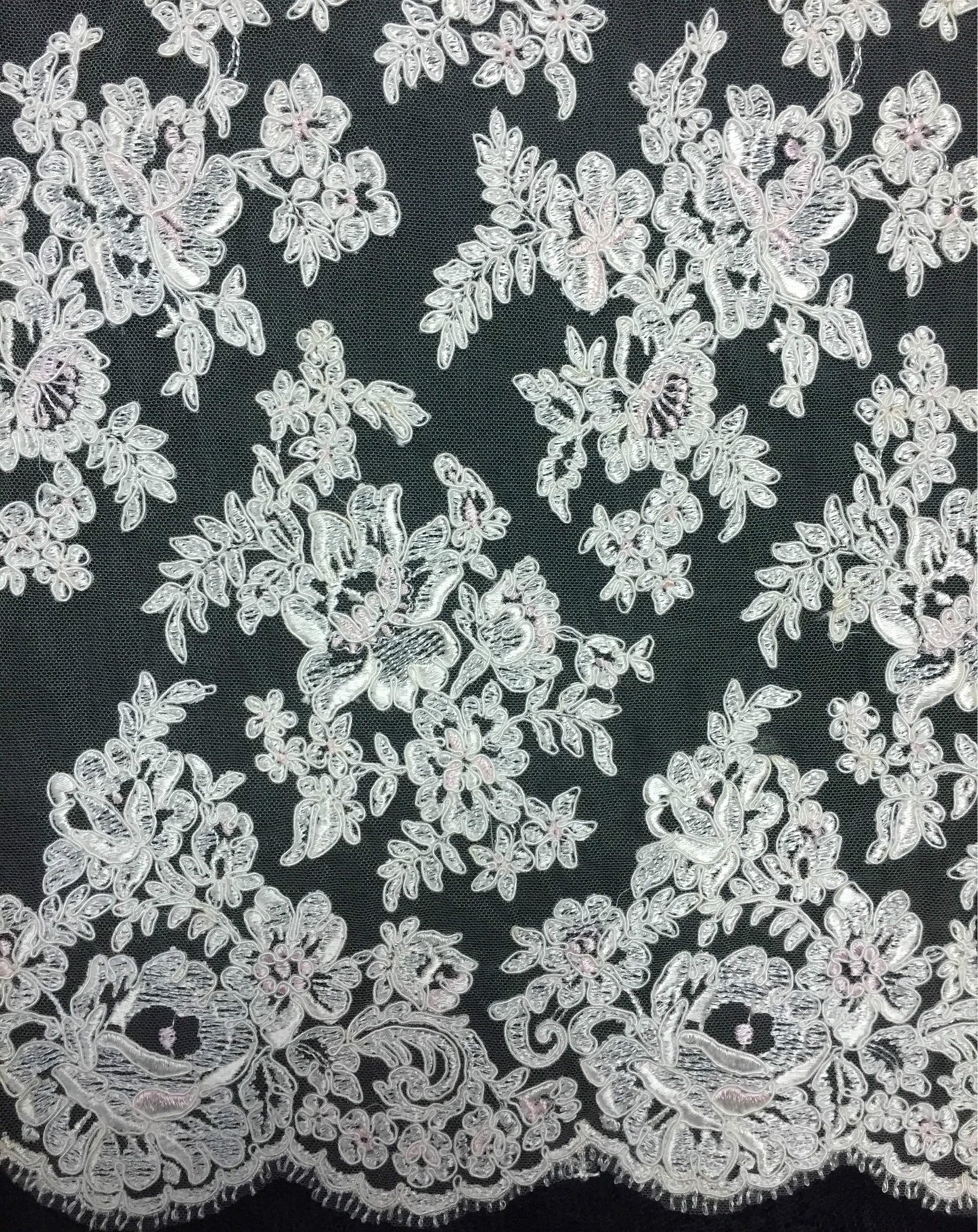 Freedombeauty | Supply Heavy Industry Computer Embroidery Lace Fabric Wedding Dress Fashion Accessories Can Be Beaded with Concave Piece