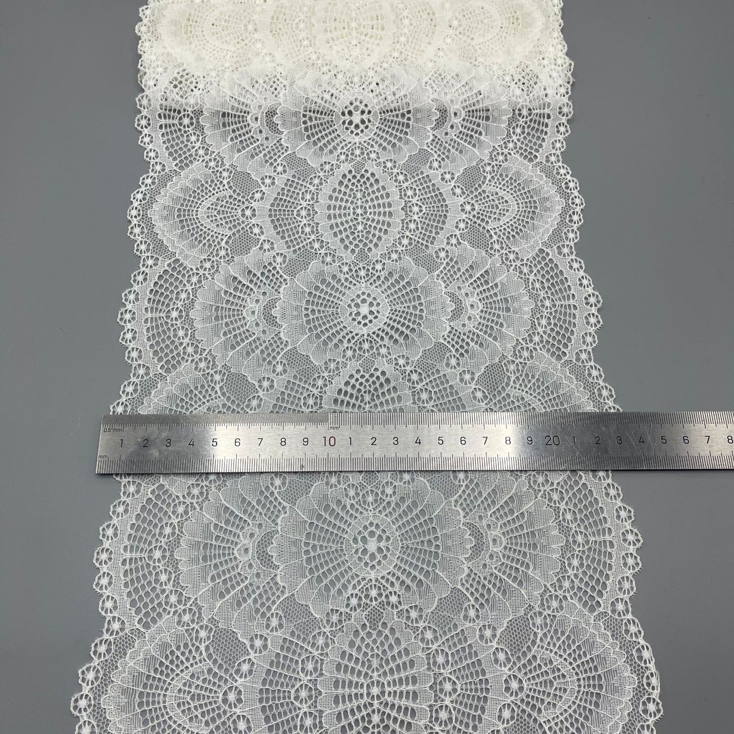 freedombeauty|23cm Lace Trim for Underwear and Wedding Dress Handmade Lace White Hollow Lace Nylon Accessories Decoration Custom Design