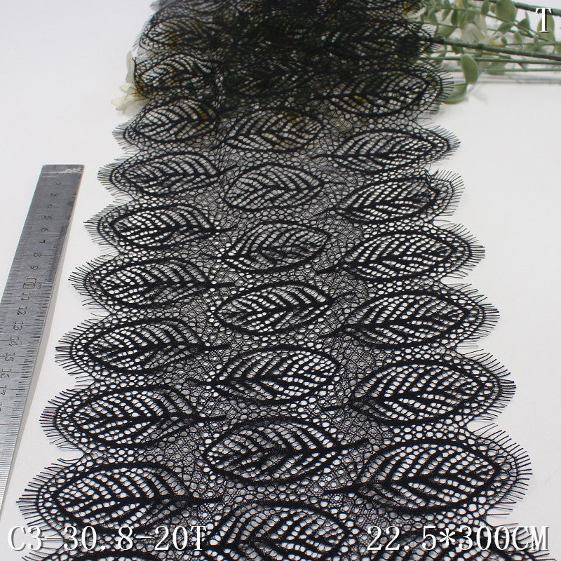 freedombeauty|Multicolor Full Ancient Style Leaf Non-Elastic Eyelash Lace 23cm Curtain Sofa Cushion Lace Trim Accessories