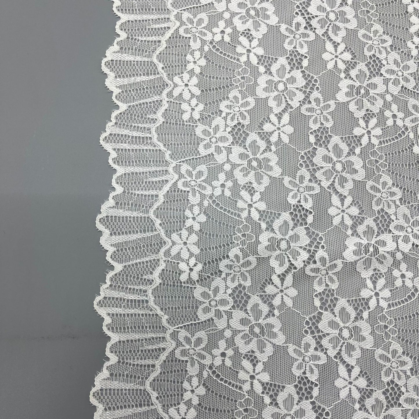 freedombeauty|18cm White Elastic Lace Trim Handmade Hollow Lace Wedding Dress Decoration Material Lace