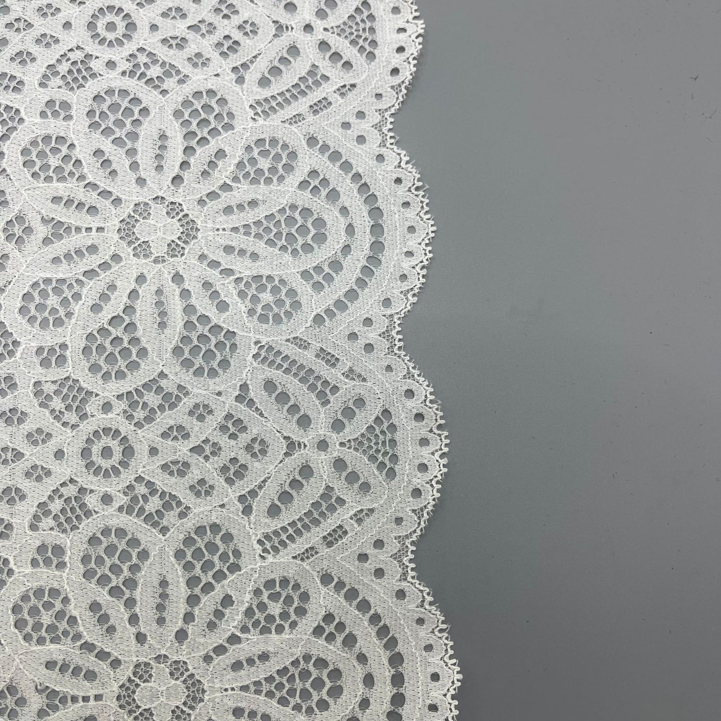 freedombeauty|24cm Elastic Lace Hollow White Lace Trim Nylon Wedding Dress Accessories Decorative Lace DIY Making