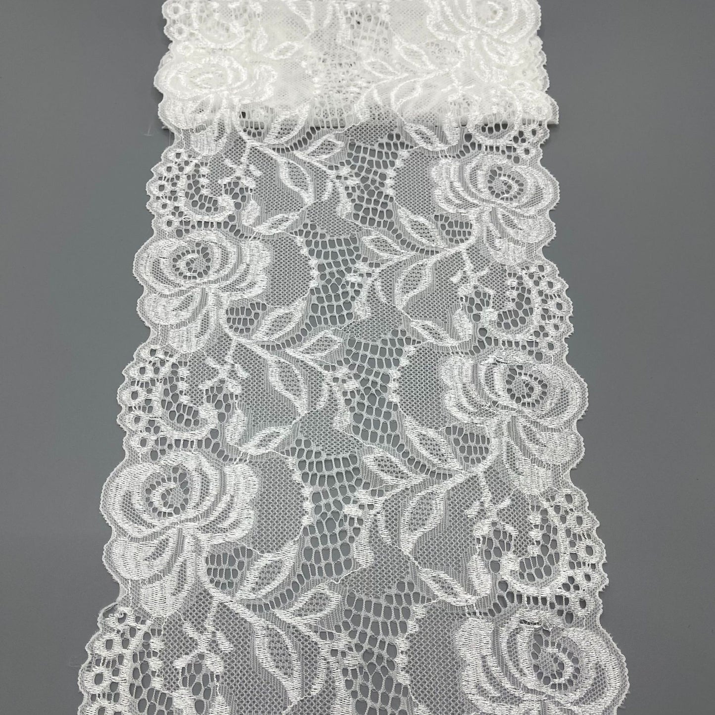 freedombeauty|18cm In Stock Direct Sale Nylon Spandex Lace Fabric for Women's Dresses and Children's Clothing Lace Trim Fabric