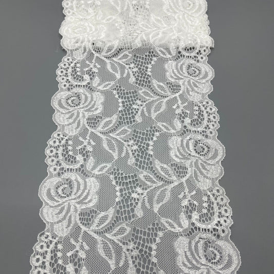 freedombeauty|18cm In Stock Direct Sale Nylon Spandex Lace Fabric for Women's Dresses and Children's Clothing Lace Trim Fabric