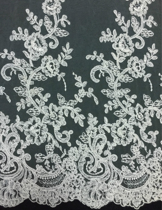 Freedombeauty | Direct Selling Car Bone Lace Veil Skirt Lace Accessories Three-Dimensional Bone Lace Fabric Wedding Dress Fabric