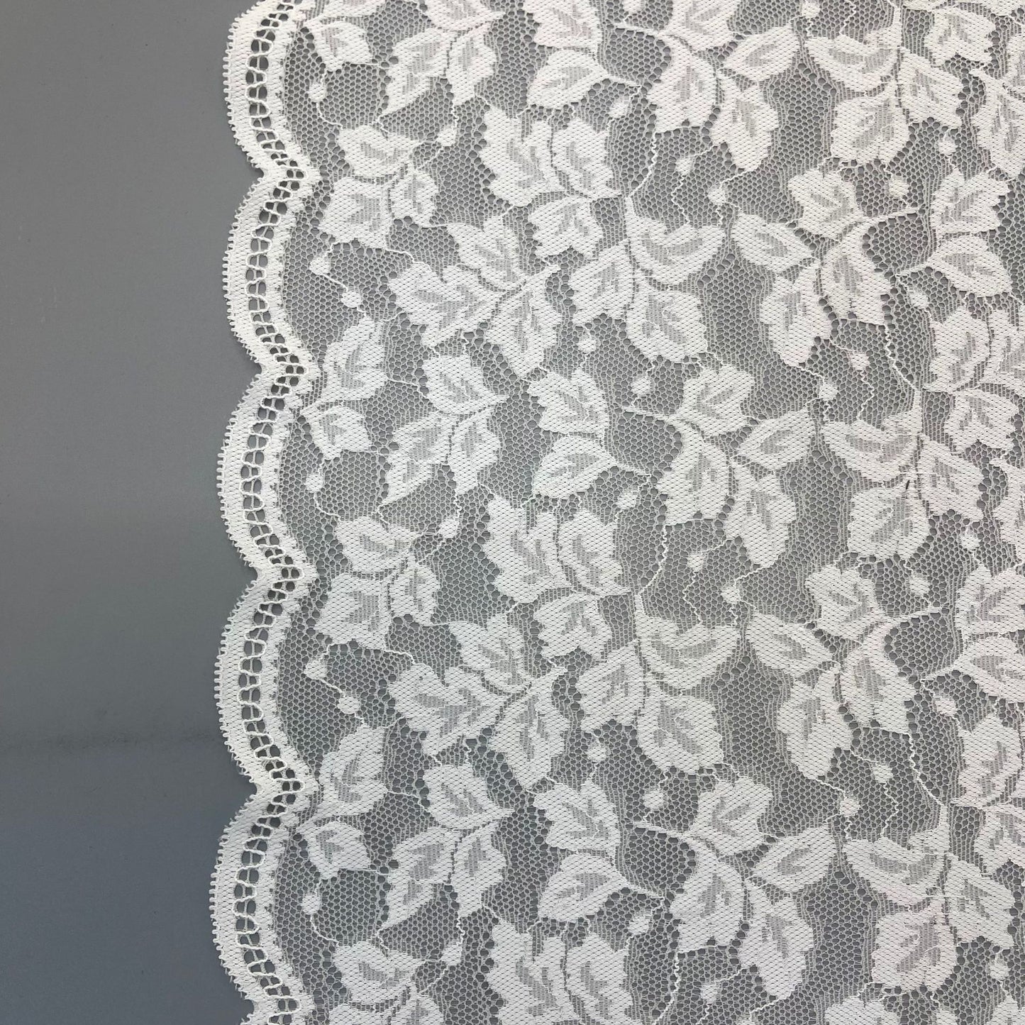 freedombeauty|24CM White Elastic Lace Trim Handmade Hollow Lace Wedding Dress Decoration Material