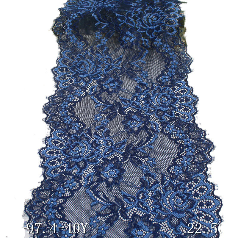 freedombeauty|Two-tone Double-sided Wavy Retro Elastic Eyelash Lace Trim Performance Costume Curtain 19cm Lace Trim Accessories