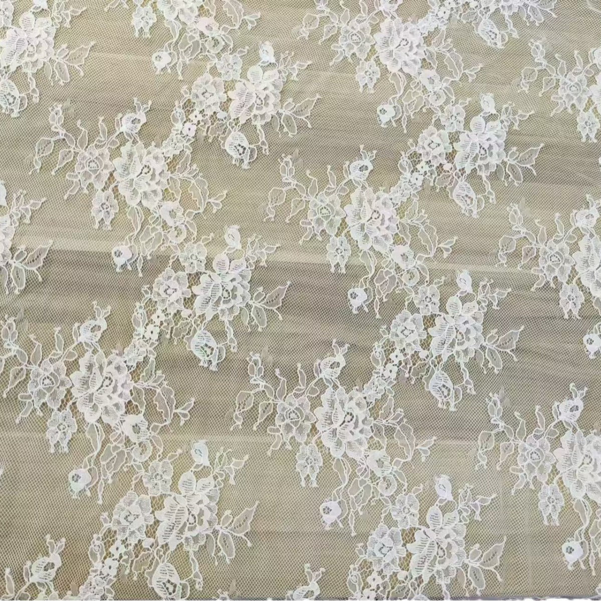 freedombeauty|Nylon Cotton Thread Lace Fabric Dress Clothing Fabric Rose Lace Trim Hollow Mesh Sexy Mesh Fabric