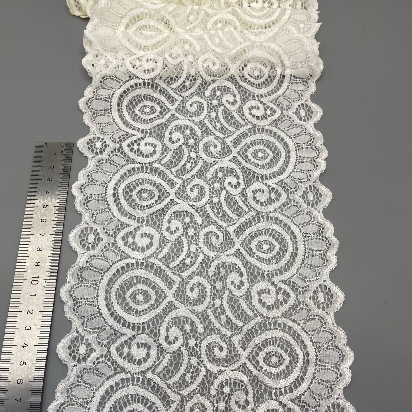 freedombeauty|18CM Soft Nylon Spandex Black and White Sock Decoration Elastic Lace Trim DIY Women's Vest