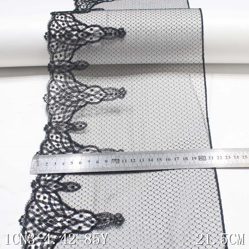 【1pack】-Freedombeauty | Two-Color Lace Mesh Polyester Thread Embroidery Lace Accessories Curtain Sofa Cushion Decorative Textile Accessories