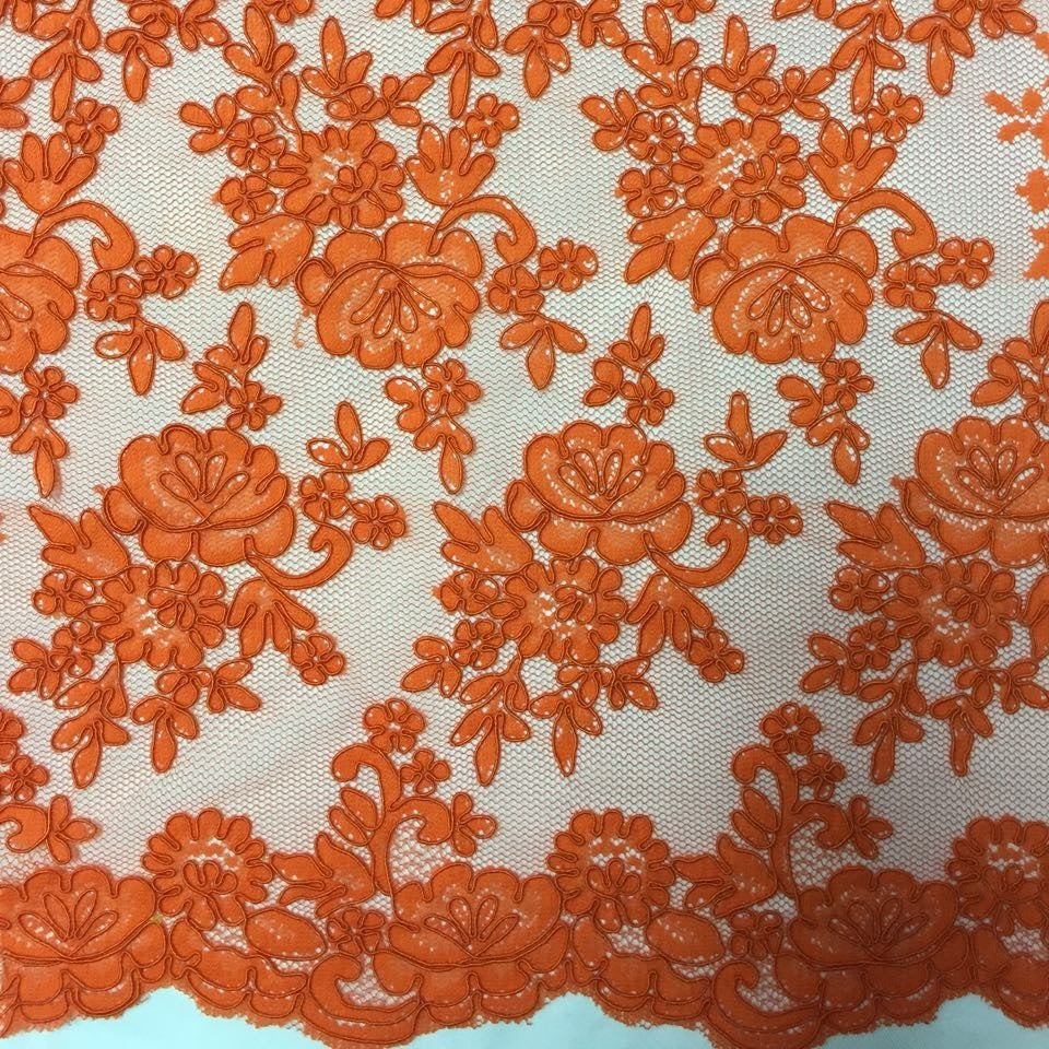 Freedombeauty | Supply Car Strand Lace Veil Skirt Lace Accessories Three-Dimensional Bone Thread Lace Fabric Wedding Dress Fabric