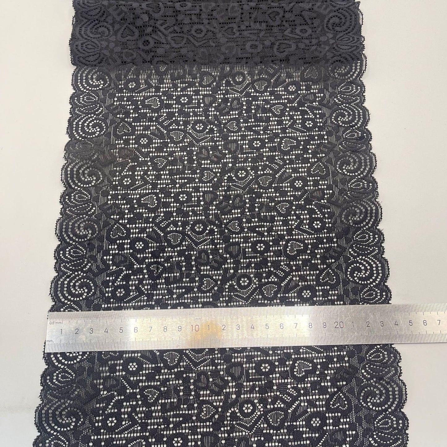 freedombeauty|23CM Exquisite White Elastic Lace Trim Nylon Wedding Dress Hollow Design Accessories DIY Wedding Dress Making