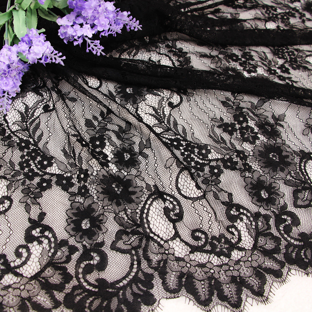 FREEDOMBEAUTY | Factory direct sales of wedding accessories, hot-selling nylon fashion wedding lace fabric, dress eyelashes lace