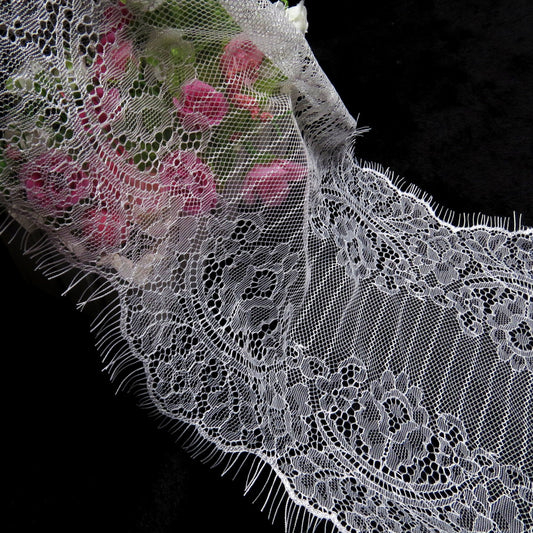 FREEDOMBEAUTY | 22cm small flower striped bubble wired eyelash lace, lace dress accessories women's underwear lace