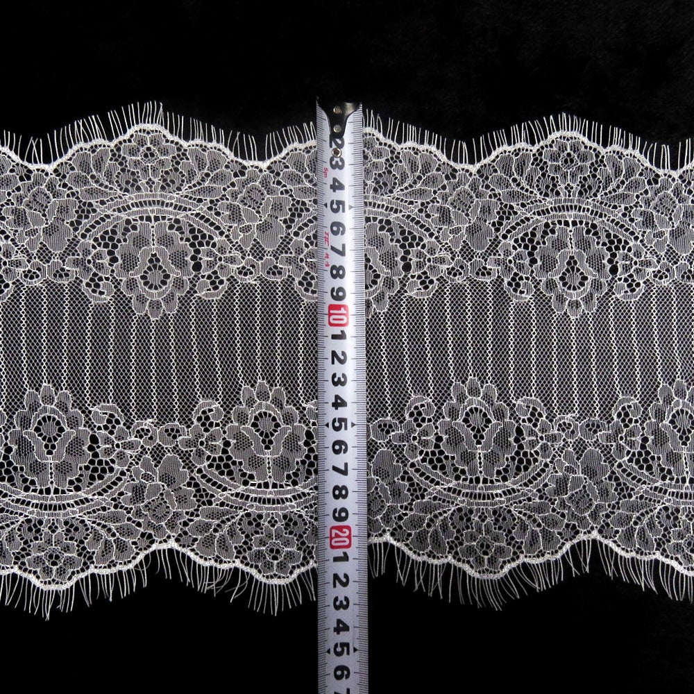 FREEDOMBEAUTY | 22cm small flower striped bubble wired eyelash lace, lace dress accessories women's underwear lace