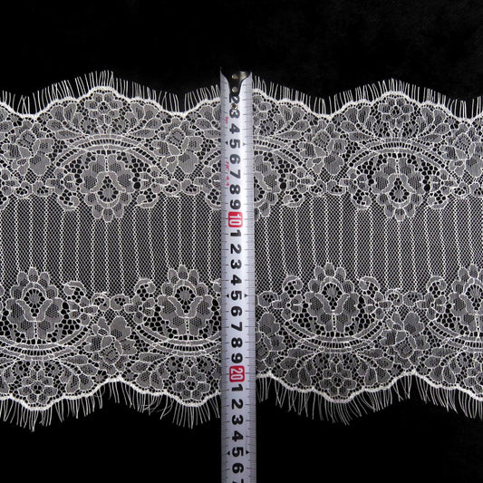 FREEDOMBEAUTY | 22cm small flower striped bubble wired eyelash lace, lace dress accessories women's underwear lace